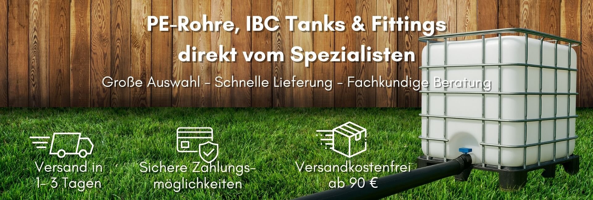 Schnelle Lieferung, sichere Bezahlung, geprüfte Produkte, Fachberatung, beste Preise, nachhaltig, deutscher Standort, über 80.000 Kunden