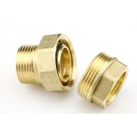 3-teilige Verschraubung Messing 1" IG/AG- Trinkwasser