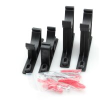 Wandhalterset 2x hoch, 2x flach  für Kunststoff- Soleverteiler