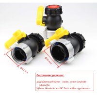 IBC Kugelhahn Black Line 75mm DN 50 einschl. Auslaufstutzen