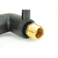 Elektroschweiß-Übergangswinkel 90° mit AG – PE100/PE100-RC, DVGW geprüft, Geothermie-geeignet