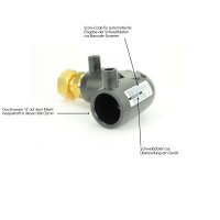 Elektroschweiß-Übergangswinkel 90° mit loser Mutter (IG) – PE100/PE100-RC, DVGW geprüft, Geothermie-geeigne