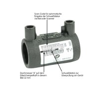 Elektroschweiß-Muffe Ø40 mm (DN40) | PE100/PE100-RC | DVGW geprüft | Gas, Trinkwasser & Geothermie