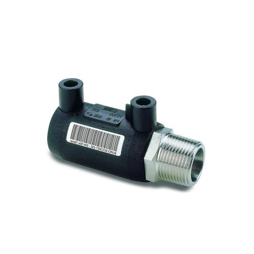 Elektroschweiß-Übergangsmuffe mit AG Ø40 x 1 1/4" (DN40) – PE100/PE100-RC, DVGW geprüft, Geothermie-geeigne