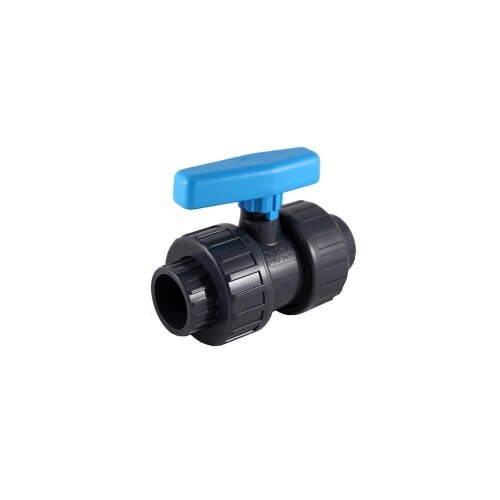 Kugelhahn (TPE-EPDM) mit Klebemuffe beidseitig Ø63 mm