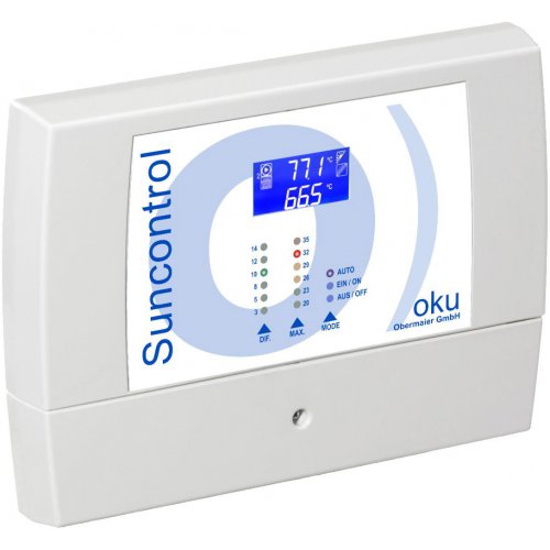 OKU Suncontrol Differenztemperaturregler komplett mit 2 Fühlern PT 1000 & Tauchhülse