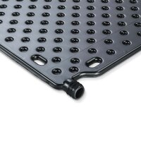 OKU-Absorber F1001 , schwarz mit 4 Anschlussstutzen, d 25 mm, Abmessung 1280 x 820 mm