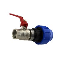 IBC Klemmverbinder PE 32 und Kugelhahn IG 3/4"