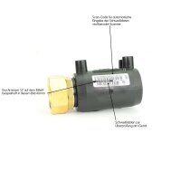 Elektroschweiß-Übergangsmuffe mit loser Mutter (IG) Ø20 x 1/2" (DN20) – PE100/PE100-RC, DVGW geprüft, Geothermie-geeigne