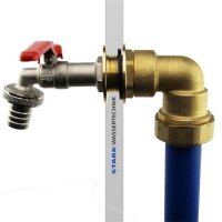 Regentonnendurchführung Messing AG 1" x IG 3/4"