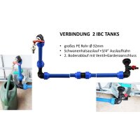 IBC Tankverbindung (2 Tanks)+Schwanenhals+ Auslaufhahn...